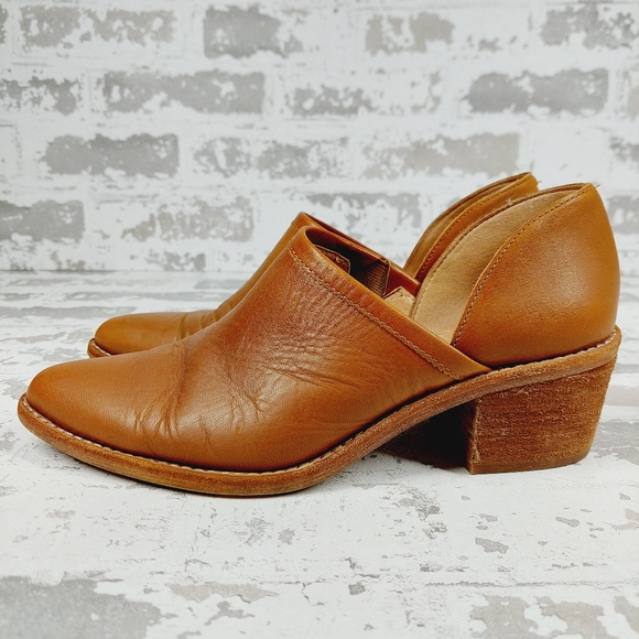 Madewell Shoes - MADEWELL The Brady Lowcut Cognac Brown Tan Camel Leather Bootie X372